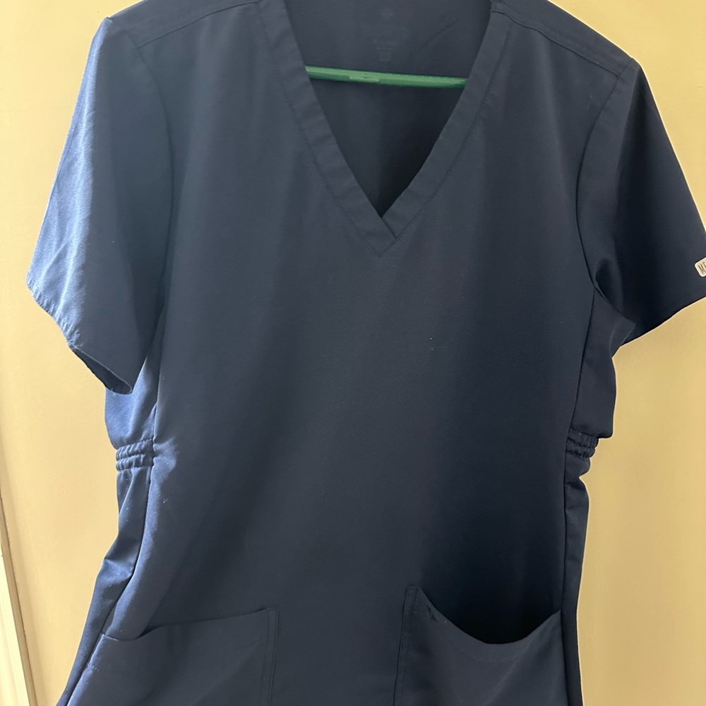 Maternity Med Couture Dark Blue Scrub Top & pants
